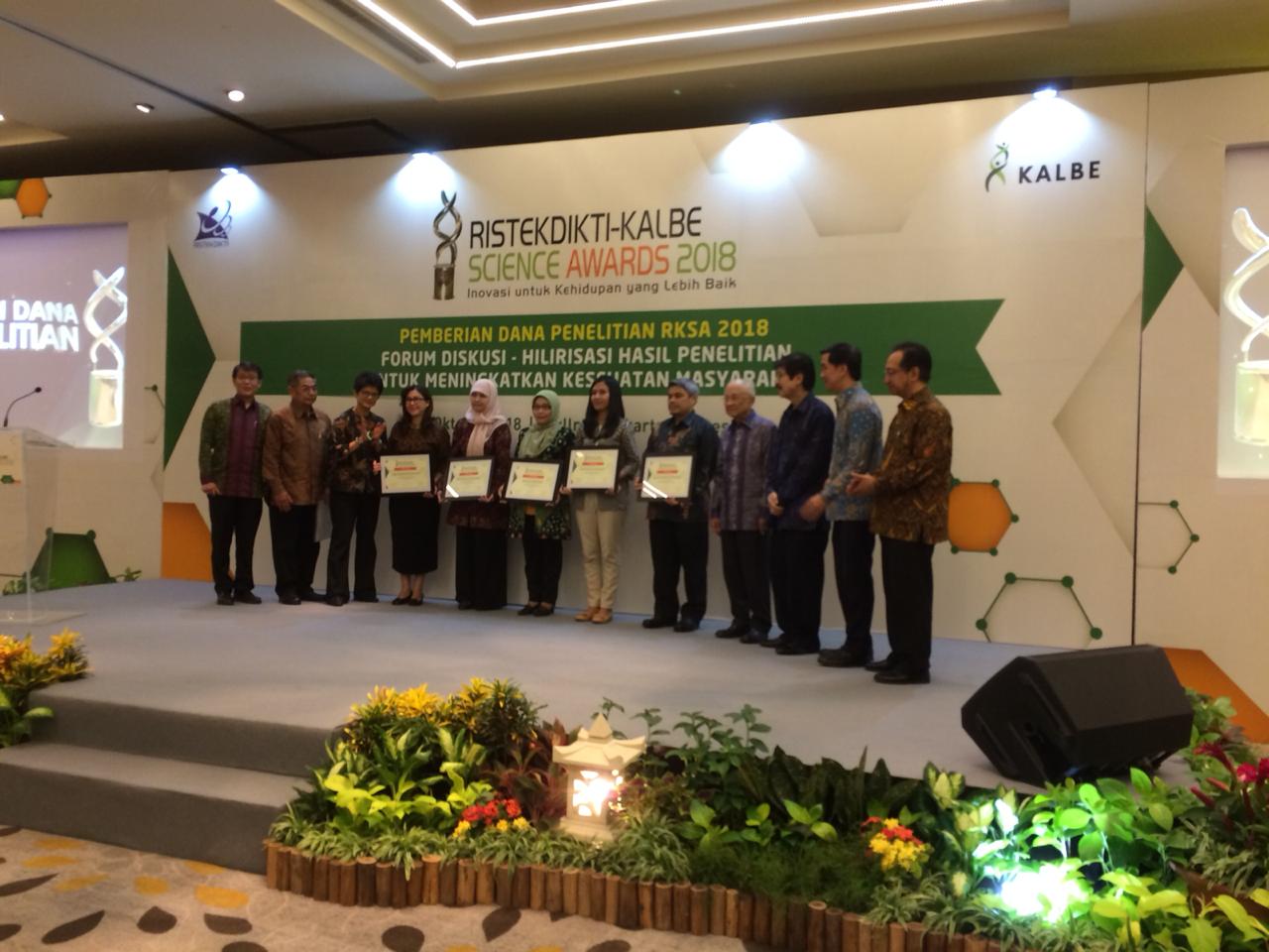 Ristekdikti-Kalbe Science Award 2018, Dessy Natalia, Ph.D. dan Tim Raih Penghargaan Kategori Diagnostik