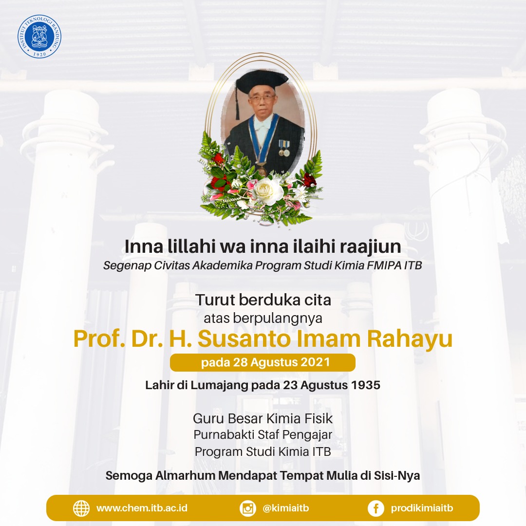 Berita Duka Cita: Prof. Dr. H. Susanto Imam Rahayu