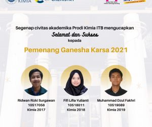 Penghargaan Ganesha Karsa 2021 kepada Mahasiswa Kimia ITB