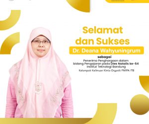 Selamat kepada Dr. Deana Wahyuningrum sebagai Penerima Penghargaan bidang Pengajaran