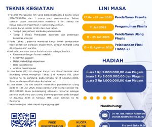 Lomba Karya Tulis Ilmiah Kimia ITB: “Adsorpsi Limbah Zat Warna Menggunakan Adsorben Bahan Alam”