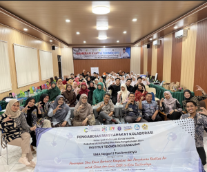 Tim Pengabdian kepada Masyarakat Kelompok Keilmuan Kimia Analitik Program Studi Kimia FMIPA ITB Berkolaborasi Memberikan Pelatihan Penerapan Ilmu Kimia Berbasis Komputasi, Pengukuran Kualitas Air, dan Edukasi Safety Laboratorium untuk Siswa dan Guru SMA se-Kota Tasikmalaya